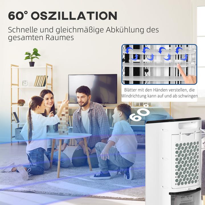 Produktbild Homcom Luftkühler ABS Cremeweiss (63 dB)