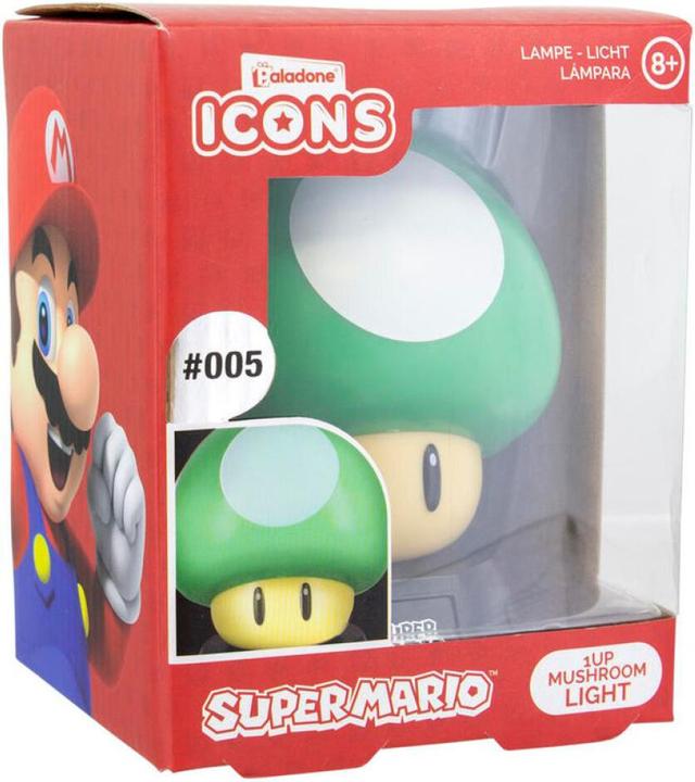 Image du produit Paladone Products Lampe de décoration Super Mario Bros 3D Icon 1Up Mushroom