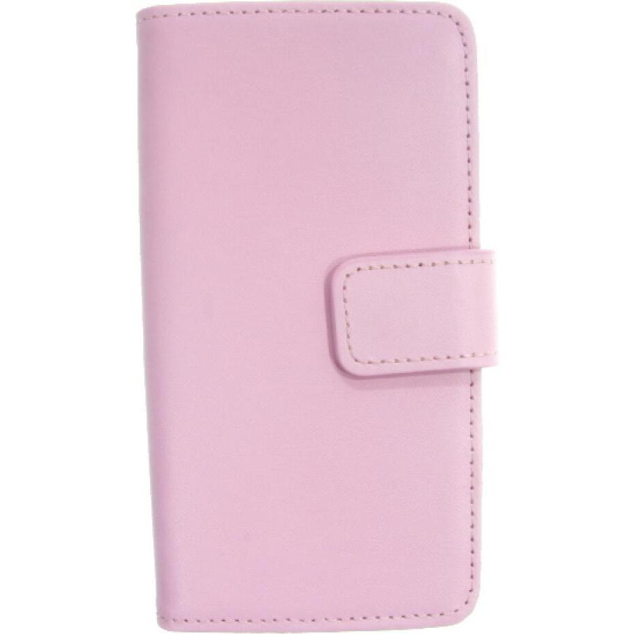 OEM Slim Leder Book Case für HTC M4 mini - rosa 4250710542529 (HTC One Mini), Smartphone Hülle, Rosa
