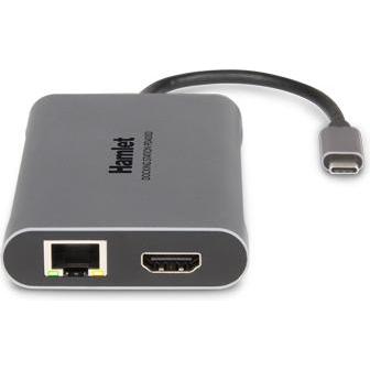 Thumbnail - Hamlet HDKC-PD400D Portreplikator und Dockingstation für Notebooks Verkabelter USB 3.2 Gen 1 (3.1 Ge (USB-C), Dockingsta...