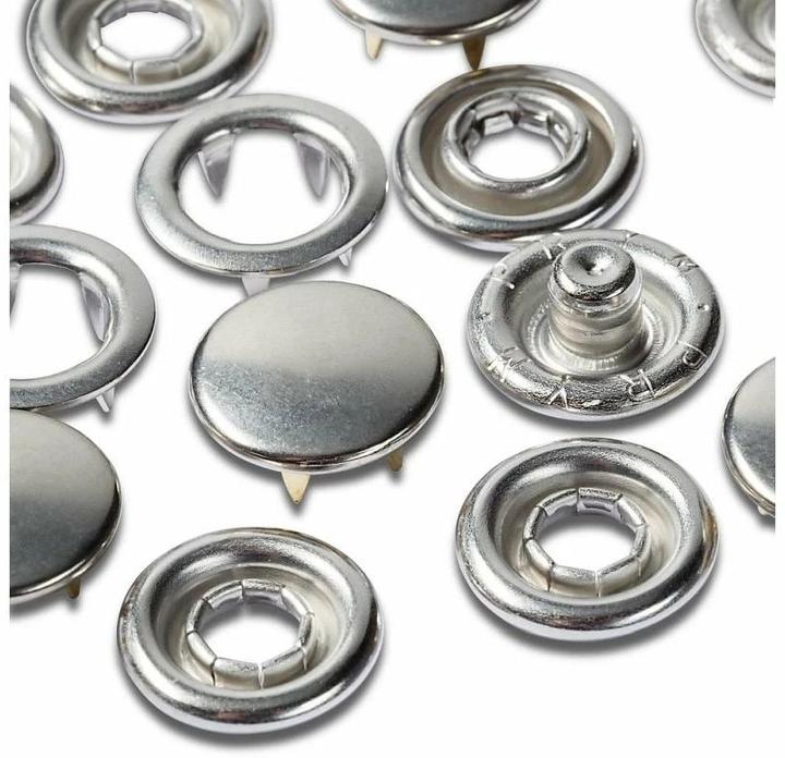 Actual product image Prym Push button jersey cap, refill, silver 10 mm, card 20 pcs.