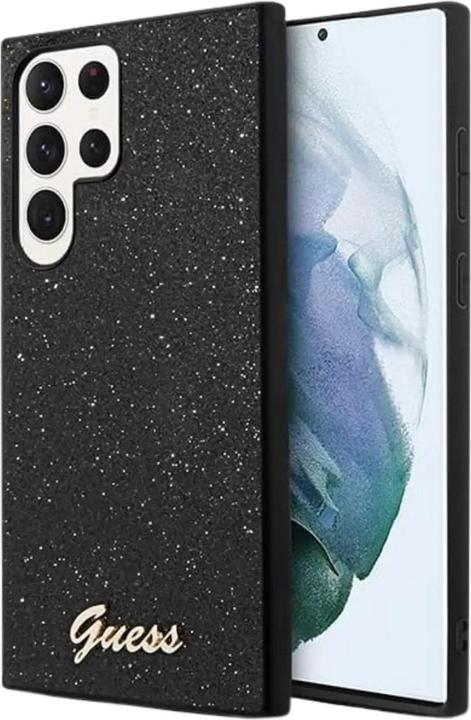 Produktbild Guess Glitter Script Case für Samsung Galaxy S23 Ultra - black (Samsung Galaxy S23 Ultra)