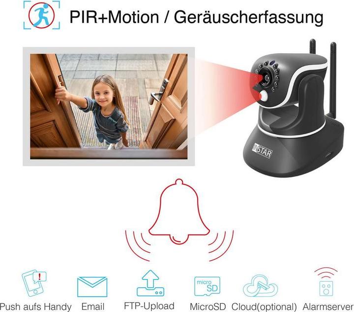 Produktbild Instar IN-8815 4K POE/WLAN schwarz 18005 IP Überwachungskamera (3840 x 2160 Pixels)