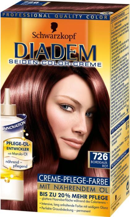 Schwarzkopf Diadem Seiden (726 Bordeaux-Rot)
