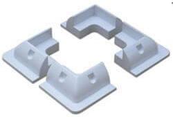 Actual product image Autosolar Corner spoiler fastening plastic spoiler profile bracket - mounting corners (Solar system mounting material)