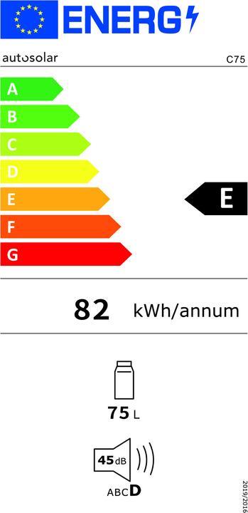 Energy Label Autosolar Cooler box (75 l)
