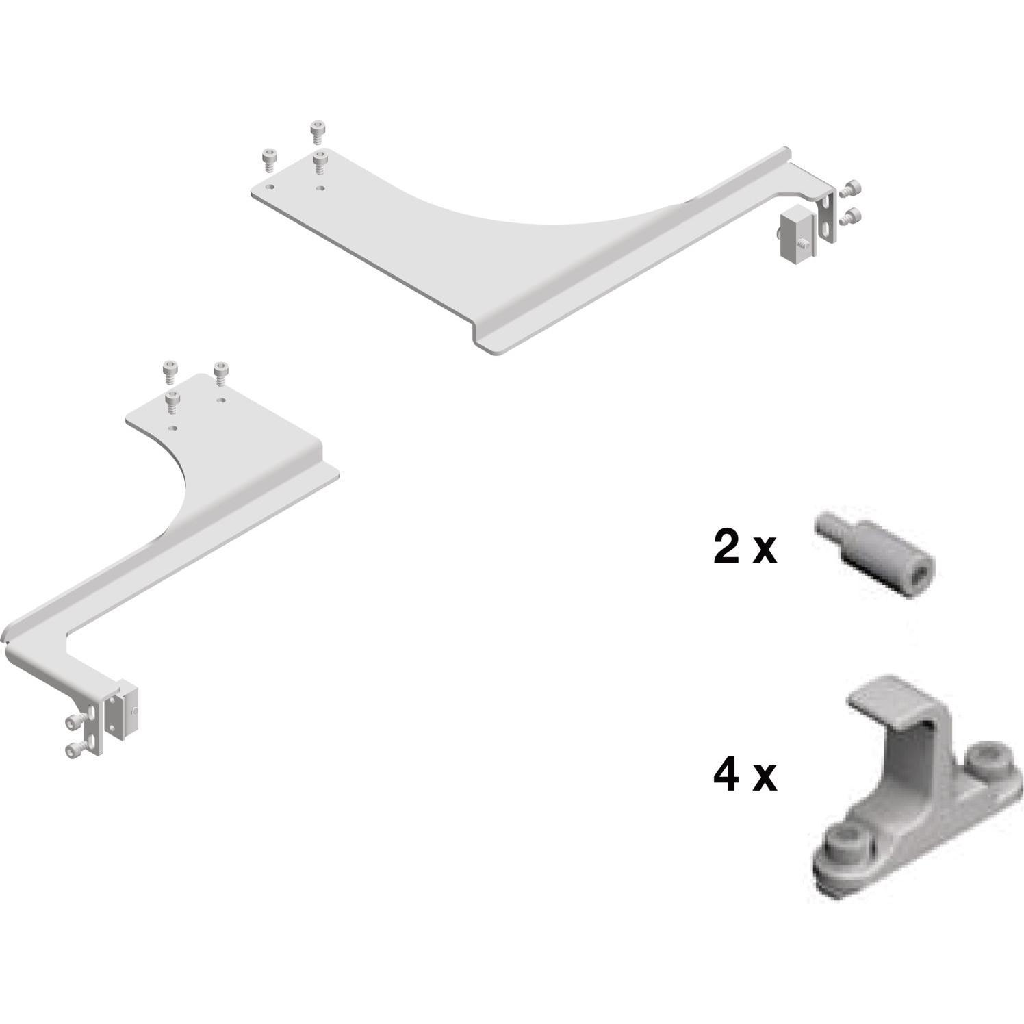 Cinetto, Baubeschläge + Holzverbinder, B-Moved PS48 Steckverbinder für 2 Türen (Eckverbinder, 1 Stk.)