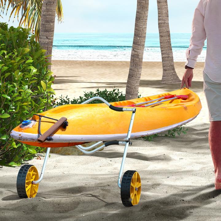 Immagine prodotto SportNow Carrello per kayak in alluminio, plastica gialla