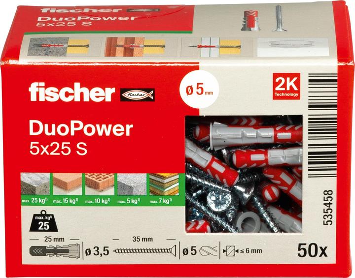 Produktbild Fischer DuoPower 5x25 S (50 Stk.)