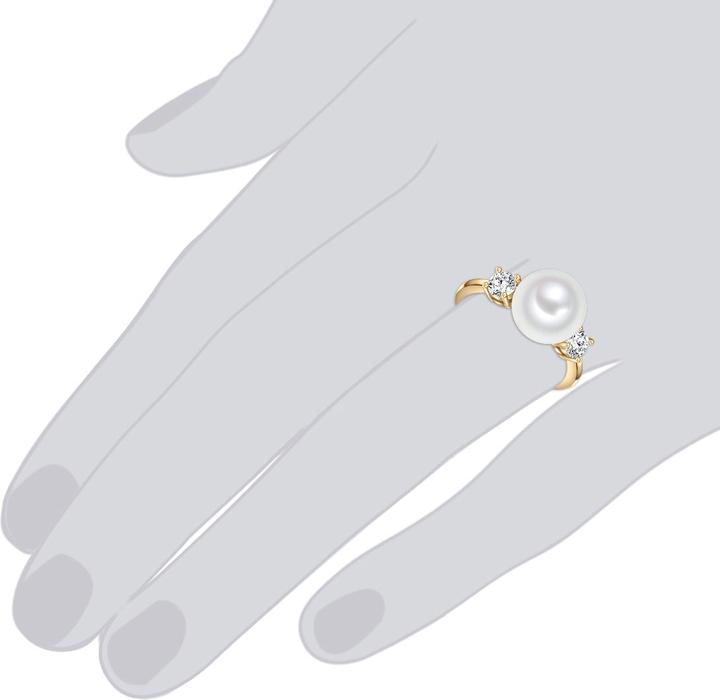 Immagine prodotto Lulu & Jane Donna Ottone Zirconia Shell Core Pearl Oro Giallo - 29629 (56)