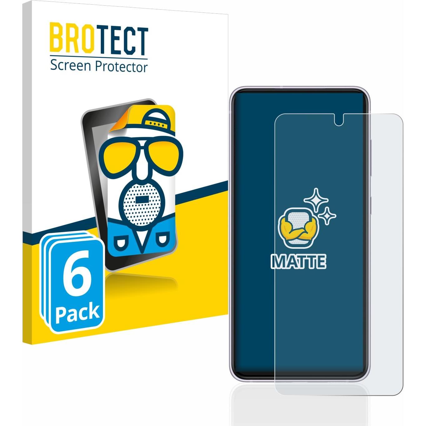 BROTECT Entspiegelungs-Schutzfolie Displayschutz Matt (6 Stück, Samsung Galaxy S21), Smartphone Schutzfolie, Grau
