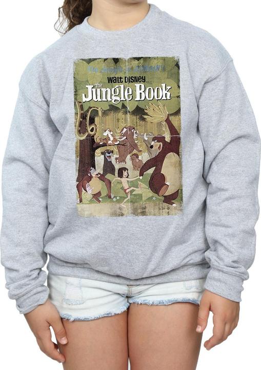 Actual product image Disney Girls The Jungle Book Retro Poster Sweatshirt (152, 158)