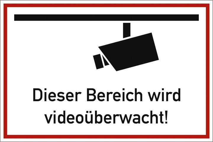 HP Autozubehör Hinweiszeichen Videoüberwacht