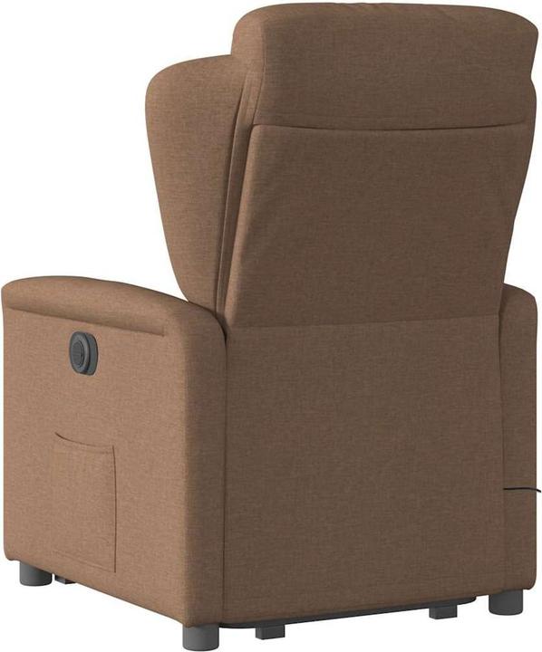 Immagine prodotto vidaXL Poltrona massaggiante elettrica con ausilio per l'assistenza in piedi in tessuto marrone