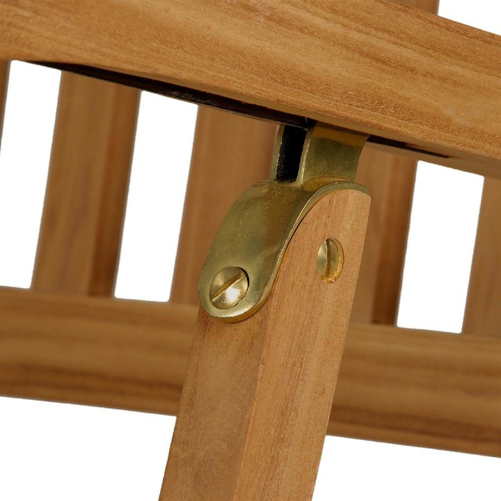 Produktbild VCM Liegestuhl Deckchair "Florentine" Steamer Teakholz behandelt (160 cm)