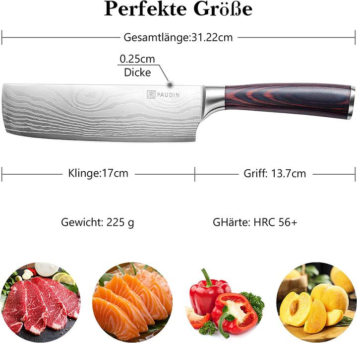 Produktbild Paudin Nariki Hackmesser, 17cm (17 cm)
