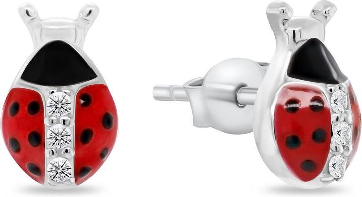 Immagine prodotto Brilio Argento - Orecchini a forma di coccinella in argento EA951W (Estándar)
