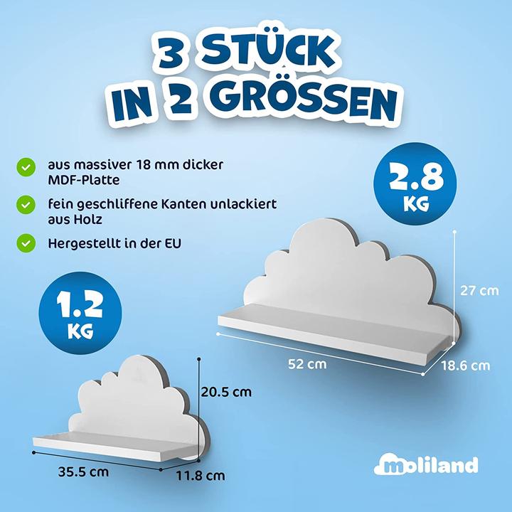 Produktbild Moliland Wolkenregal Set, Laguna