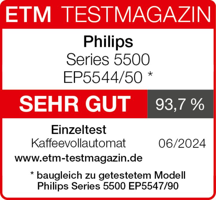 Actual product image Philips EP5544/50 Fully automatic coffee machine 5500 series