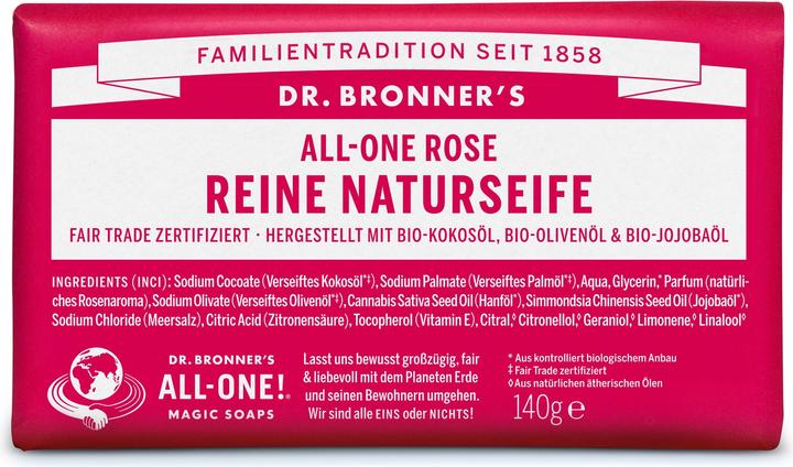 Produktbild Dr. Bronner's All-One Rose (Hartseife, 140 g)