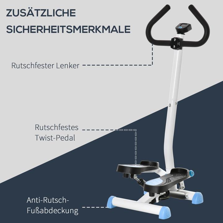 Produktbild Homcom Steppmaschine Stahl, ABS Blau+Schwarz