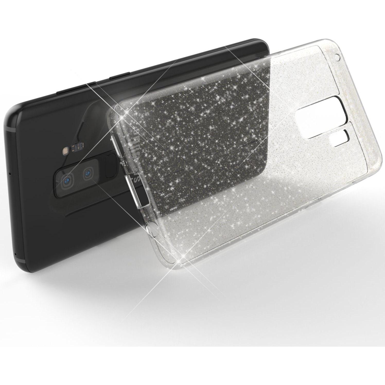 Thumbnail - Nalia Glitter Handyhülle (Samsung Galaxy S9+), Smartphone Hülle, Transparent