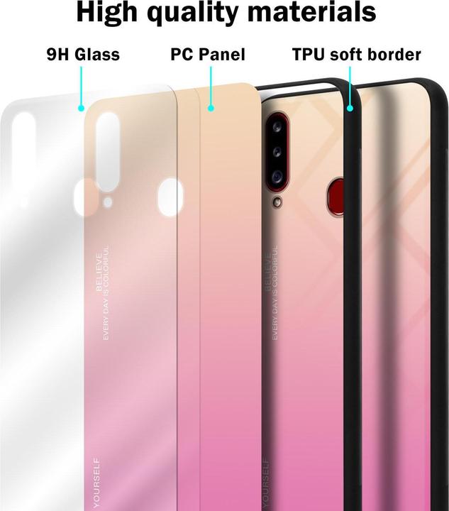 Produktbild Cadorabo TPU 2 Farben Glas Cover (Samsung Galaxy A20s)