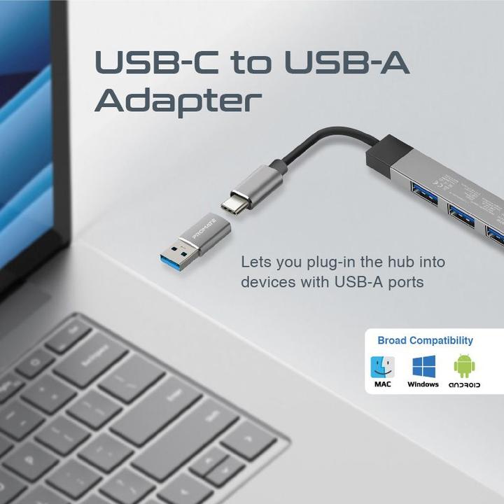 Produktbild ProMate LiteHub-4i 4 in 1 USB-C Hub (USB-A, USB-C, 4 Ports)
