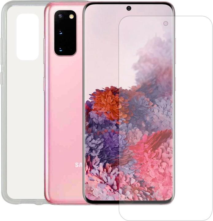 Contact Pack Transparent Cover + 9h Tempe Glass Screen Protector For Galaxy S20 (Samsung Galaxy S20)