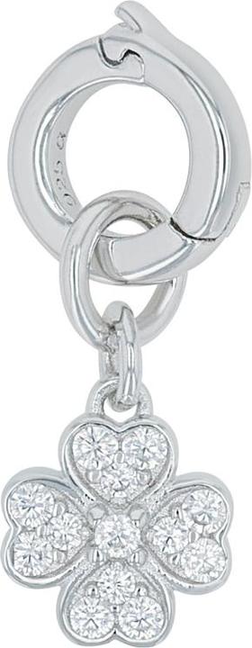 Actual product image Amor charms for ladies, 925 Sterling silver, zirconia synth. | cloverleaf (Silver 925)