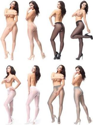Produktbild MissO MI P102 pantyhose open crotch black 40den L/XL (L)