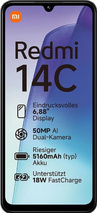 Produktbild Xiaomi Redmi 14C (128 GB, Schwarz, 6.88", Dual SIM, 4G)