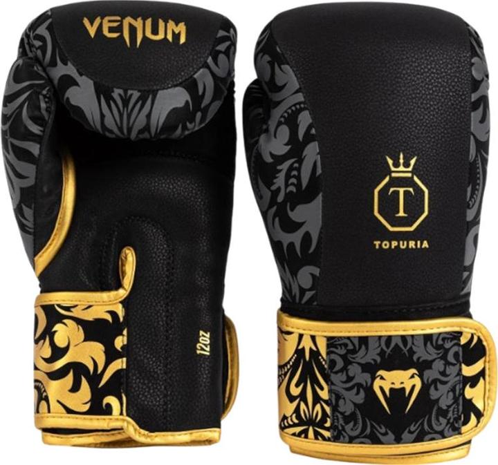 Actual product image Venum Ilia Topuria Unmatched Boxing Gloves Black Gold (10 OZ)