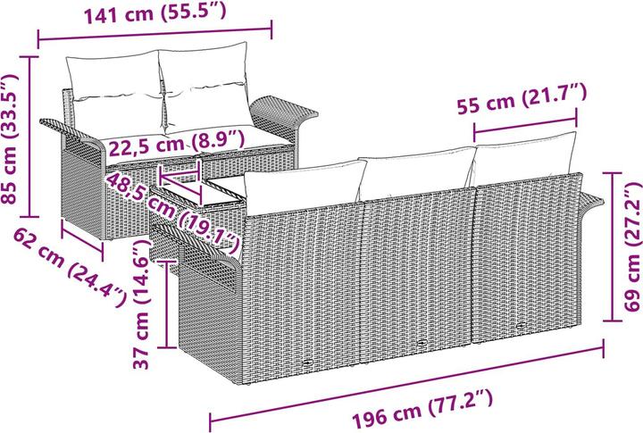 Produktbild vidaXL Gartensofa-set