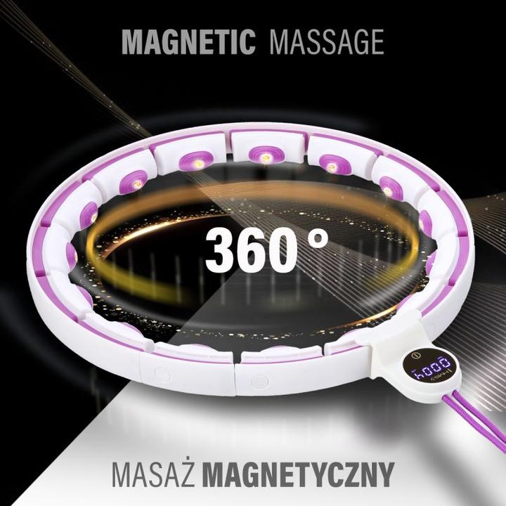 Actual product image HMS Hhm17 Hula Hoop White/Purple With Magnets And Weight + Counter
