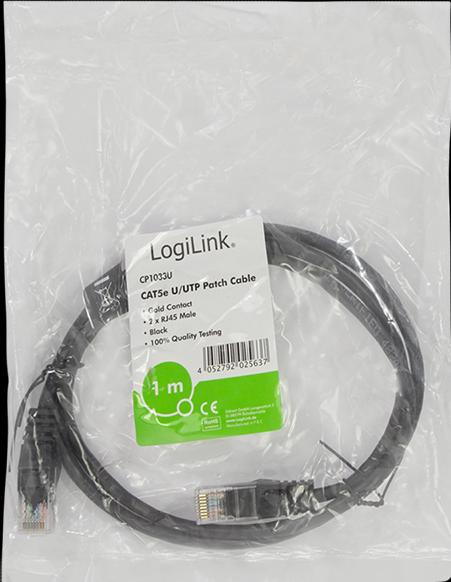 Actual product image LogiLink Network cable (U/UTP, CAT5e, 1 m)