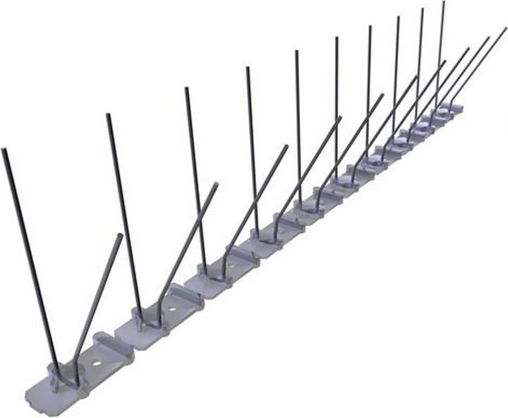 Image du produit Ziwi Lot de 10 pics anti-pigeons, 2 rangées avec pointes en acier inoxydable, 5 m