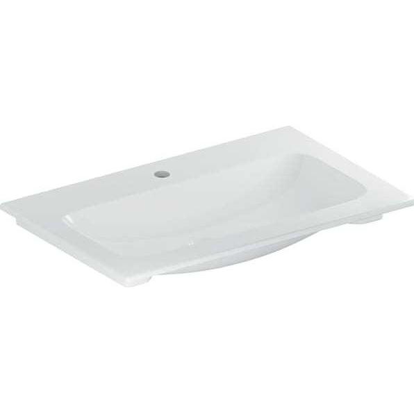 Geberit, Lavandino, iCon lavabo pour meubles, 1 trou pour robinet, sans trop-plein, 750x480mm, 501.844.00.2 (480 mm, 750 mm)