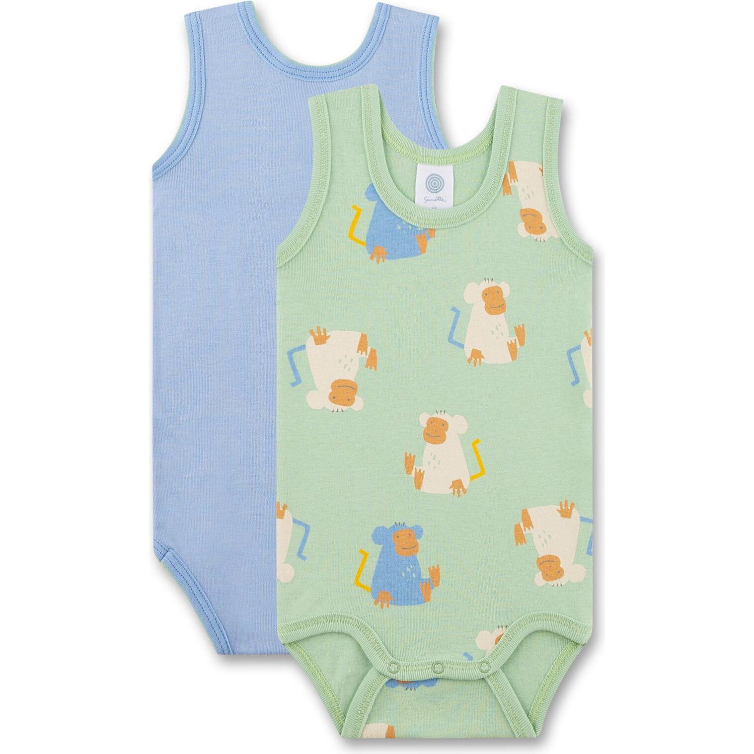 Sanetta, Unisex, Body, Kid's DP Body Sleeveless 324629+324630, Grün, (80)