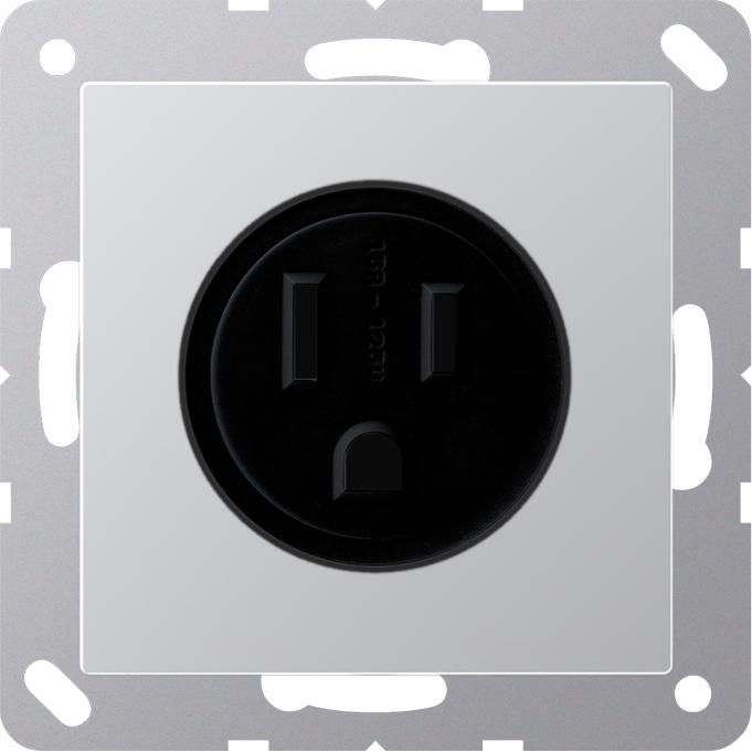 JUNG, Steckdose, Steckdose 1f alu glz A UP IP20 ZP NEMA A521-15AL