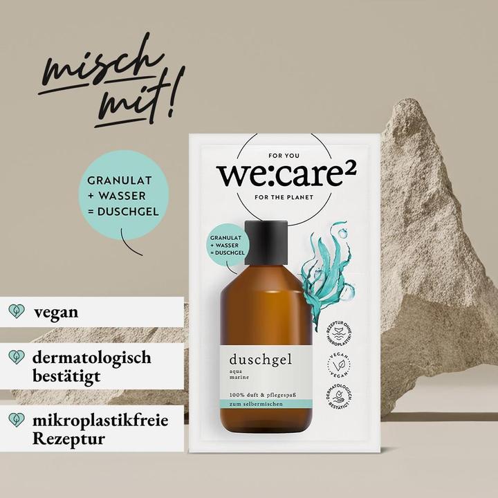 Actual product image we:care2 Duschgel-Granulat, Aqua-Marine