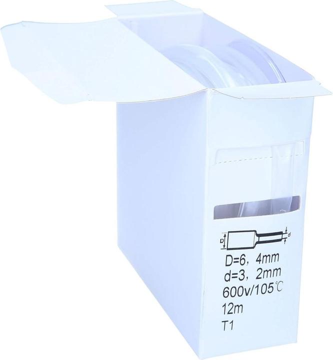 Actual product image Kalitec 12m heat shrink tubing transparent from 6.4mm to 3.2mm I 2:1 I Industrial quality from German dealer (1 x)