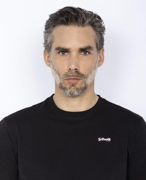 Actual product image Schott T-Shirt TSLOGOCASUAL Kurzarmshirt mit Front-Print (M)