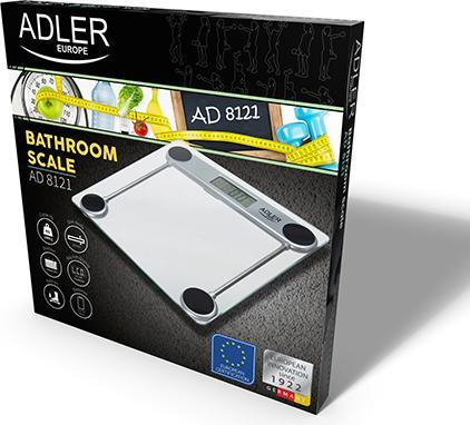 Actual product image Adler Maximum weight (capacity) 150 kg, Accuracy 100 g, 1 user (s), Glass (150 kg)