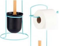 Produktbild Berilo Metall-Toilettenbürstenhalter bamboo blau