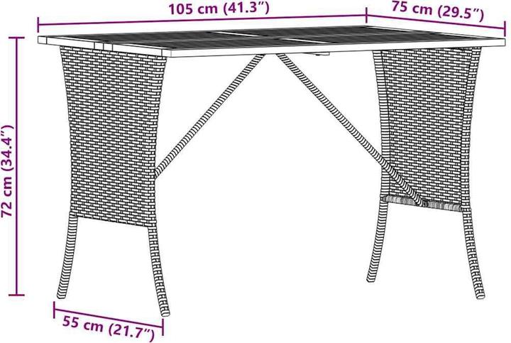 Produktbild vidaXL Gartentisch