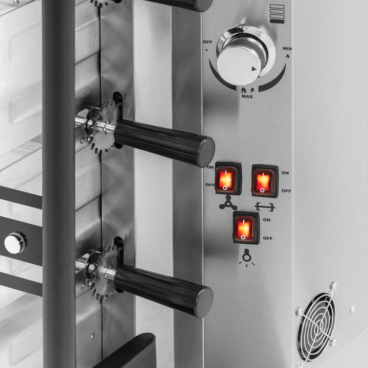 Produktbild Royal Catering Gas-Hähnchengrill mit Drehspiess mobiler Hähnchengrill 4 x 5,5 kW 36 Hähnchen (22 kW)