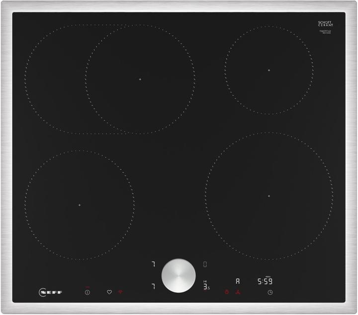 Neff N 90, Induktionskochfeld, 60 cm, Schwarz, Mit Rahmen aufliegend, T56STF1L0