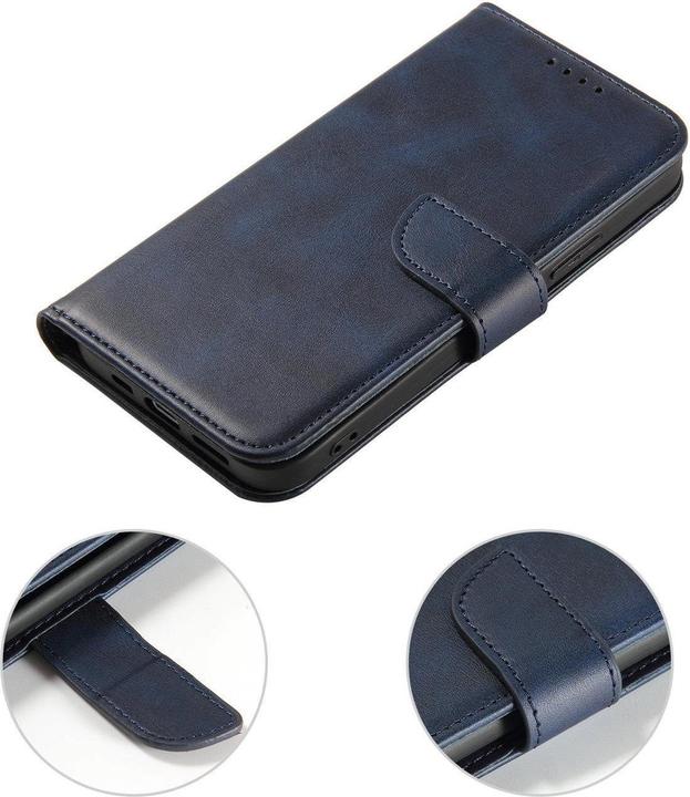 Actual product image PhoneLook Hülle Magnetischer Klapp-Lederhülle Dunkelblau (Samsung Galaxy S25)