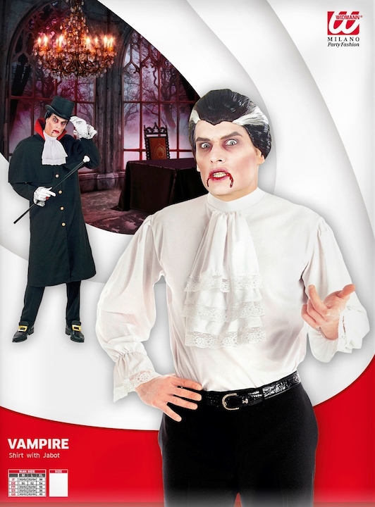 Produktbild Widmann Vampir Hemd mit Jabot, weiss (XL)